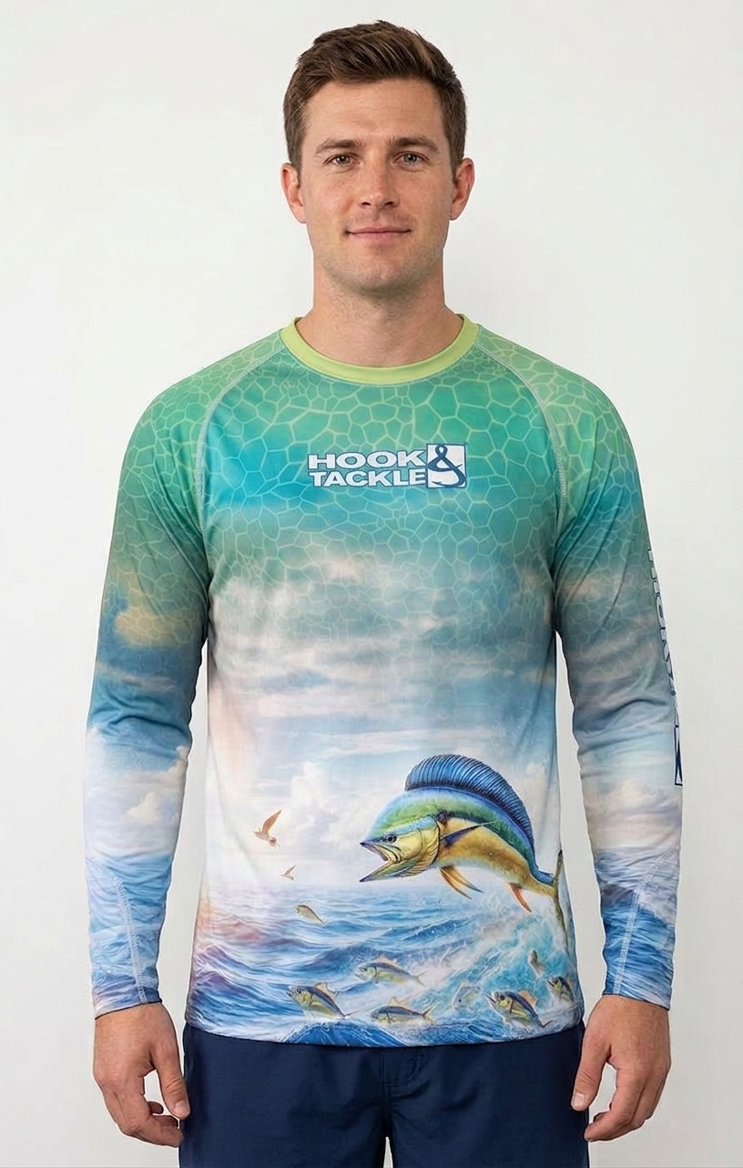 Men's Bull Dolphin L/S UV Fishing Shirt